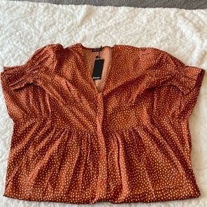 Midi dress - button through tiered